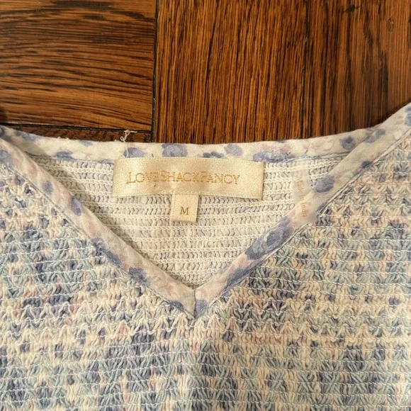 LOVESHACKFANCY Ensley Floral Smocked Mini Dress - Picture 4 of 5